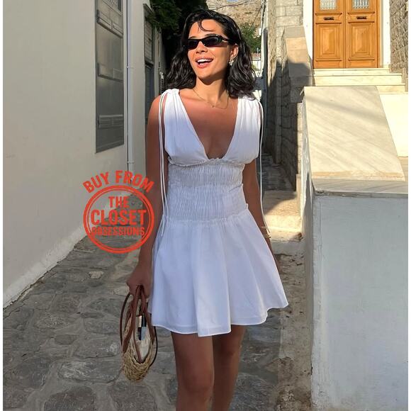 RARE!!! ZARA V-Neck Dress with Ties NWT - Picture 4 of 16